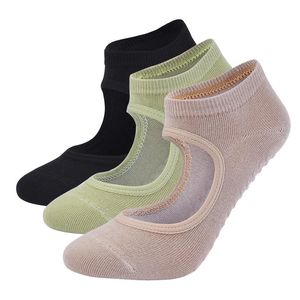 Men's Socks Women High Quality Pilates Anti-Slip Breathable Backless Yoga Ankle Ladies Ballet Dance Sports For Fitness Gym
