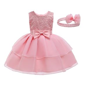 Noworodek Niemowlę Baby Dress Cotton Toddler Sukienka Koronki Pegeant Party Sukienki Dla Dziewczyn Christening Suknia Dziewczynka Ubrania 210312