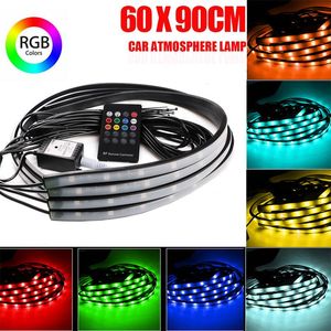 Wholesale underglow lights for sale - Group buy Interior External Lights cm Car Underglow Flexible Strip Light LED Music Remote Control RGB Tube Underbody Neon Decorative Atmosph