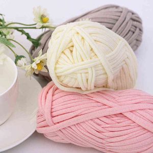 1PC 100g/ball Super Soft Thick Chunky Yarn For Hand Knitting Woven Blanket Carpet Handbag Crochet Cloth DIY Hand-knitted Yarn Y211129