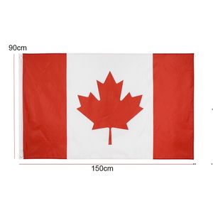 Nya Kanada Flaggor Polyester Square Garden Tillbehör Kanadensisk National Day Maple Leaf Flag CA Banner Gratis DHL EWF7708