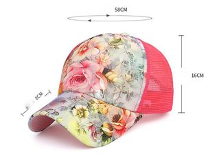 Menina rosa flor bonés unisex clássico chapéus de beisebol verão malha chapéus snapback lazer guarda-sol boné hip hop chapéu dd282