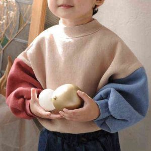 2021 vinter nya koreanska pojkar och flickor varm ull bomull avslappnad kläder lös toddler tjej vinter kläder g1028