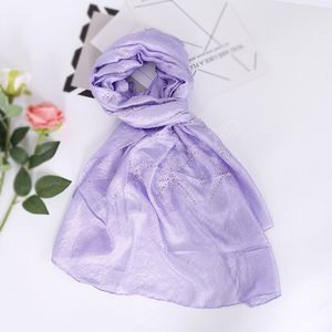 Lino diamante hijab sciarpa avvolge scialli sciarpe musulmane luccicanti pianura moda lungo avvolge fascia sciarpe di pashmina