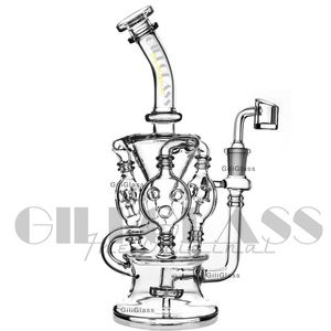 Recycler Oil Rig Vortex Glass Bong Wax Herb Tobacco Water Pipe Heady Klein Bongs Dab Rigs Pipes Bowl Quartz Banger Perc Bubbler Cyclone hookah