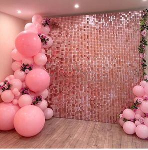 Parti Arkaplan Perde Pullu Backdrop Düğün Dekor Bebek Duş Pullu Duvar Glitter Backdrop Perde