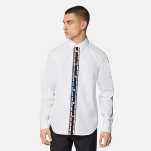 Мужские дизайнерские рубашки бренда одежда мужчины с длинным рукавом платья рубашка хип-хоп стиль высокого качества хлопковые топы 10341