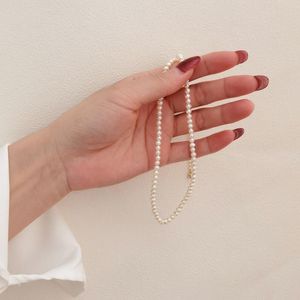 Wholesale dainty beaded necklace resale online - Chokers ALLME French Natural Freshwater Pearl Necklaces For Women Dainty Irregular Pearls Beaded Necklace Jewelry