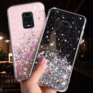 Przypadki dla Xiaomi Redmi Uwaga 10 Glitter Phone Case for Xiaomi Redmi Note 9 8 7 Pro 9s 8T Cover for MI Poco X3 NFC F2 Pro