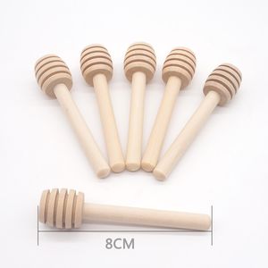 Stoviglie 8 cm 10 cm 10 4 cm lungo mini cucchiaio di legno per miele bastone agitatore mestoli forniture per feste cucchiai club barattolo di miele clava