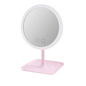 Weißer Kosmetikspiegel Mit Lichtern großhandel-Kompakte Spiegel Makeup Backlit Spiegellicht mit natürlichem weißem LED Tageslicht Eitelkeit