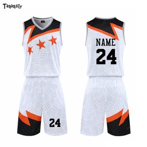 Basketball Jersey College Basketball Sport Uniforms Män Kit DIY Shirt Toppkvalitet Tröjor med Shorts Suit Custom Logo