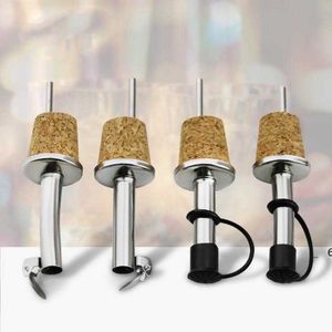 Kitchen Tools Wooden Cork Red Wine Pourer Oil Champagne Beer Bottle Stopper Plug Wine-tasting Tool Pourers Wedding Birthday DAW237