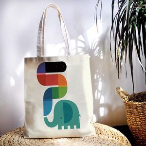 Storage Bags 2021 Shopping Bag Graphic Tote Harajuku Shopper Women Canvas Shoulder Female Ulzzang Funny Eco Large-capacity