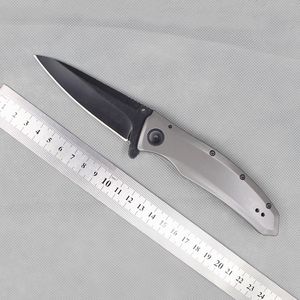 2200 Coltello a griglia assistita 8Cr13Mov 58HRC Lama in acciaio Manico grigio Nero Bordo liscio Collezione di coltelli tascabili EDC