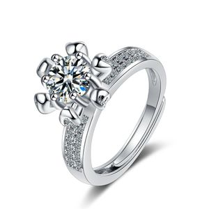 JZ393 cluster rings minimalist ring crystal stone silvering women s christmas present saint valentinet flower