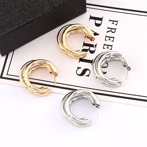 Fashion Round Hoop Earrings for Women Vintage Gold Color Wedding Party Statement Geometric Earring Jewelry chrismas Gift