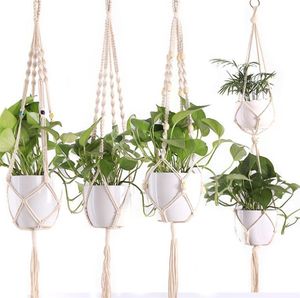 手作り吊りバスケット植木鉢ホルダー植物ハンガー屋内壁掛けプランター植物ホルダーバスケット