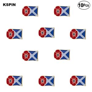 Mohnblume Schottland Anstecknadel Flagge Abzeichen Brosche Pins Abzeichen 10 Stück viel