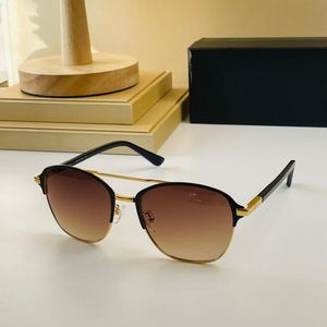 Okulary przeciwsłoneczne dla kobiet owalne pół ramy moda popularna Uv400 drewniana noga mężczyzn designerskie okulary przeciwsłoneczne Ogółem vintage retro z drewnianą dekodą nogi okulary PR91