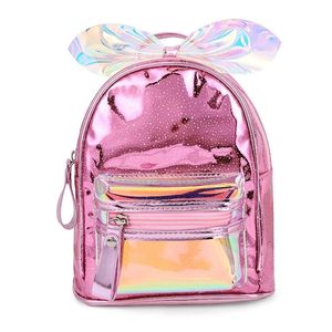 PU Läder Kids School Bags Barnens Toddler Shoulder Ryggsäckar Söt Bowknot Book Väskor För Baby Girls Fashion Infant Backpack X0529