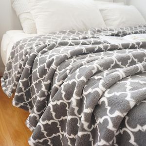 Dekens bed pluizige deken bedden spread comfortabele fleece sofa luxe zachte zware flanel pluche dubbele koraal antistatisch