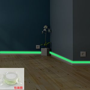 Luminous band baseboard Wall Sticker living room bedroom Eco-friendly home decoration decal Glow in the dark DIY Strip Stickers 634 S2