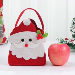 Gift Wrap stks Non Woven Stof Pouches Christmas Party Decorate Guest for Box Candy Tassen Verpakking Santa Claus Kinderen Handtas
