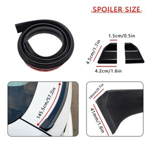 유니버셜 1.5m 자동차 스타일링 매트 블랙 스포일러 스타일링 DIY Refit Spoiler BMW Toyota Honda Kia Hyundai Opel Mazda Ford Skoda