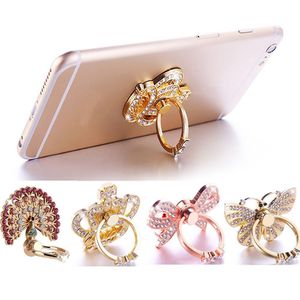 Universal Metal 360 Stopni Diament Bling Uchwyt na telefon dla iPhone 7 8 x Samsung Smart Telefoniczny uchwyty pierścieniowe