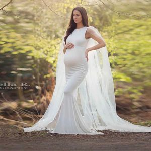 Tulle Shawl Maternity Dresses For Photo Shoot Sexy Fancy Pregnancy Maxi Gown Elegence Long Pregnant Women Photography Props 2021 Q0713