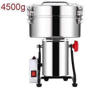 4500G Commercial Stainless Steel Coffee Dry Food Grinding Machine Medicine Grains Spices Hebals Cereals Flour Crusher