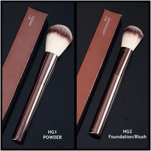 Escovas de maquiagem ampulheta No.1 pincel / 2 blush - luxuoso cabelo macio bronzer ferramenta de liquidificador