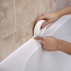 22mm*3.2m Bathroom Shower Sink Bath Sealing Strip Tape White PVC Self adhesive Waterproof Wall Sticker for Kitchen