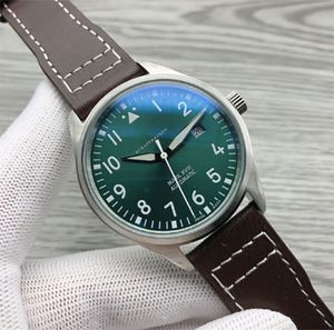 Notícias de luxo Mens Relógios Alta QuAality Automático Mecânico Aço Inoxidável Couro Preto Simples 41MM PILOTOS RELÓGIO MARCA XVIII Ao Ar Livre IW327012