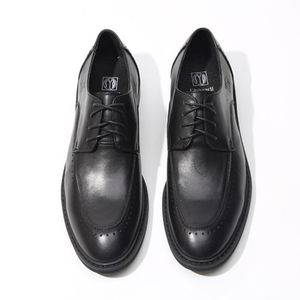 New Men Dress Formal Shoes Genuine Leather Handmade Business Casual Shoes Lace-Up Business Wedding Party Shoes For Men E60