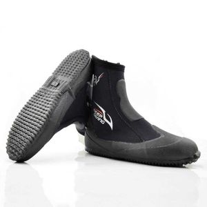 5 MILLIMETRI Neoprene Scuba Diving Stivali Scarpe Da Acqua Vulcanizzazione Inverno A Prova di Freddo Alta Superiore Caldo Pinne Pesca Subacquea Scarpe Y0714