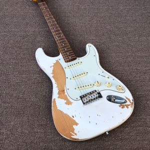 SRV high quality electric guitar, alder body and maple neck, handmade educational relics, free delivery in
