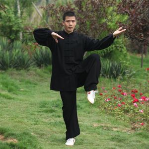 Wysokiej jakości bawełna Chiński Tai Chi Kung Fu Wing Chun Martial Art Garnitur Płaszcze Kurtka Jednolity Kostium Czarny Biały Niebieski Szary
