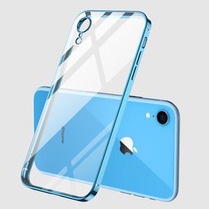 Custodie per iPhone 15 Pro Max 14 Plus 13 Mini 12 11 Placcatura alla moda Protezione per lenti elettrolitiche Trasparente Custodia trasparente in morbida gomma TPU Custodia trasparente in silicone