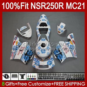 Инъекция OEM для Honda NSR250 NSR 250 R NSR250R 1990 1991 1992 1993 103HC.43 Blue White MC21 NSR 250R PGM3 NSR250RR 90 91 92 93 обтекания