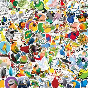 50 stcs schattige papegaai vogel graffiti stickers esthetisch pack koffer kinderen speelgoed stickers voor cadeaubus telefoonhoesje notebook funky auto