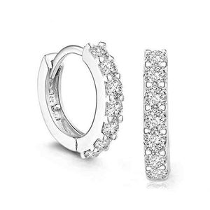 Wholesale small engagement gifts for sale - Group buy 925 sterling silver small hoop earrings with zircon fashion jewelry engagement gift for women good quality T2