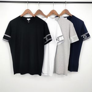 Hommes Géométrique T-shirt Imprimer Mode À La Mode D'été À Manches Courtes Style Classique Décontracté Haut Décontracté Lettre Motif T-shirts De Haute Qualité