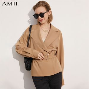 Minimalism Spring Summer Causal Women's Trench Coat Fashion Solid Short Women Offical Lady Jacket 12120044 210527