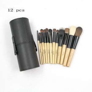 12 PC Make -upborstelset Professionele reismaat Holder Case Cosmetics Beauty Tools