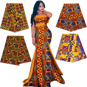 Real Wax Ankara Prints Kente Fabric Sewing African Dress Tissu Patchwork Making Craft Loincloth 100% Cotton Top Quality Material 210702