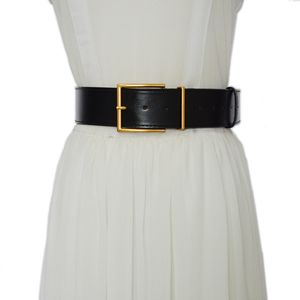 Cinto de couro casual cinto quadrado pin espessura cintos estilo simples vestido grande borda ceinture para mulheres