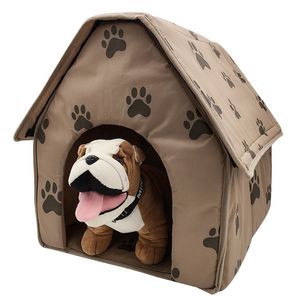 47*49*49CM Pet Cat Bed House Foldable Detachable Soft Feet Printed Pet Dog Cat Bed Warm House Support Wholesale 322 R2