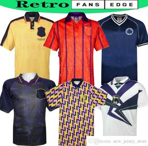 Camisa De Futebol Azul Xl venda por atacado-1982 Escócia Retro Soccer Jersey Copa do Mundo CustomHome Blue Classic Vintage Scotland Retro Camisas de futebol S XL